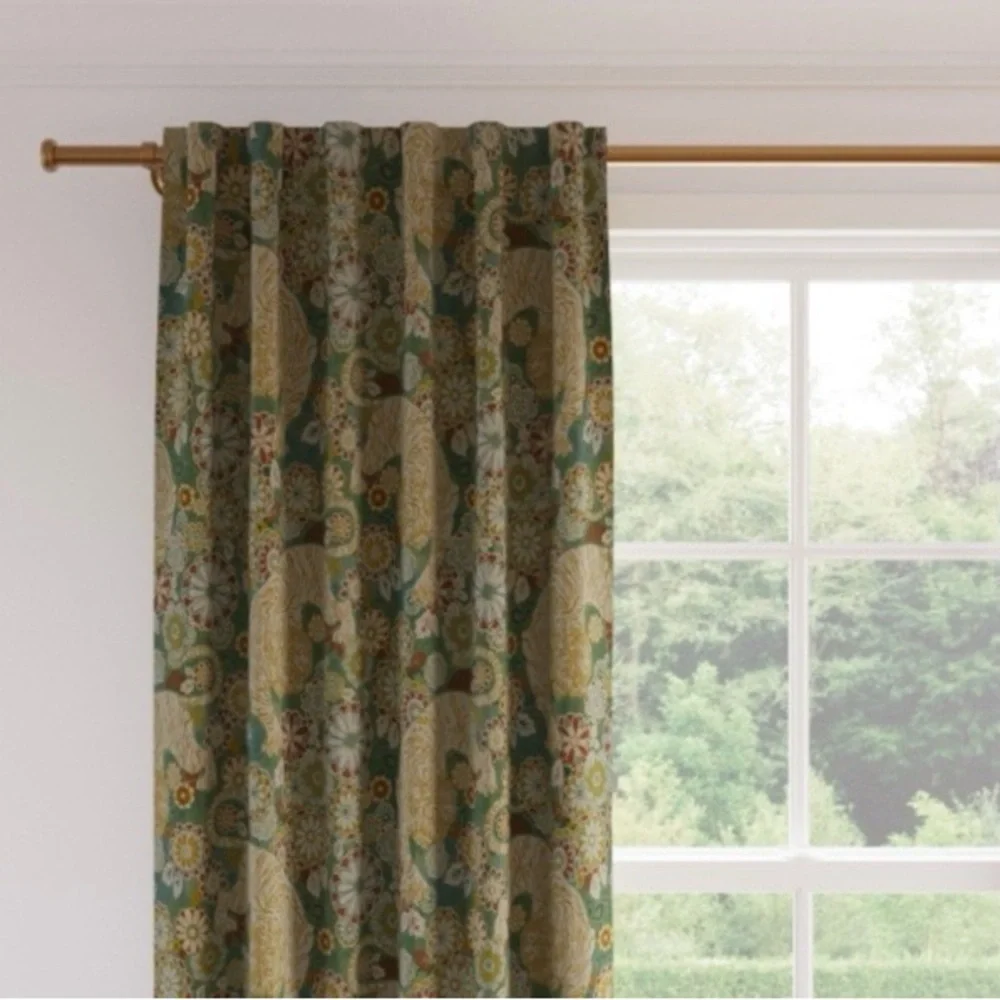 The Inside Linen Blackout Pistachio Siberian Tiger Curtain Panels 50x96in (2)